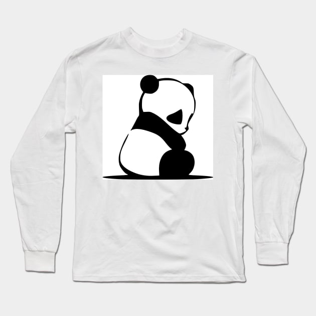 Panda Bear Long Sleeve T-Shirt by Tee lover